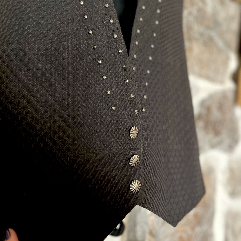 Cute Textured Black Vest